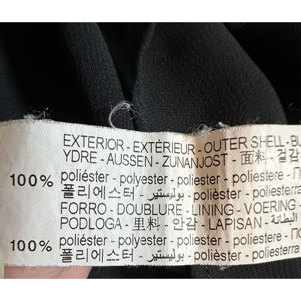 ZARA Women's Floral Long Sleeve Semi Sheer Mini Dress Pink Black Cottagecore MED - Picture 9 of 13